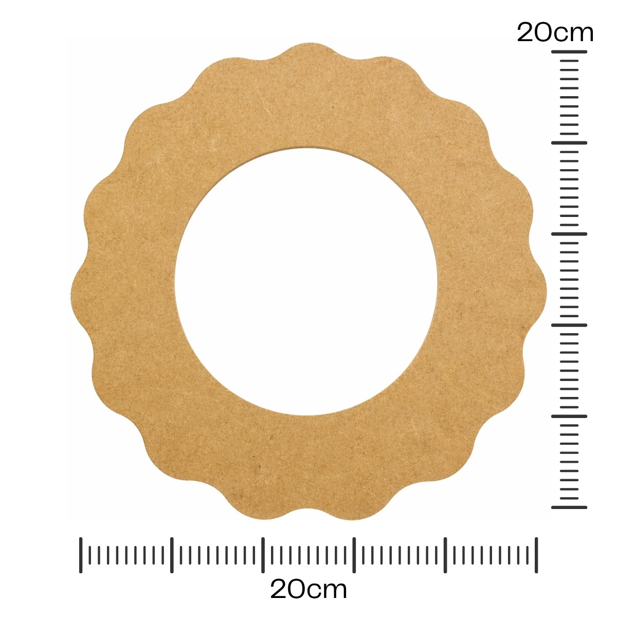 Guirlanda Ondulada 15cm Mdf Cru