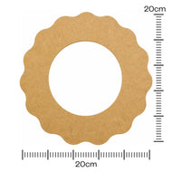Guirlanda Ondulada 15cm Mdf Cru