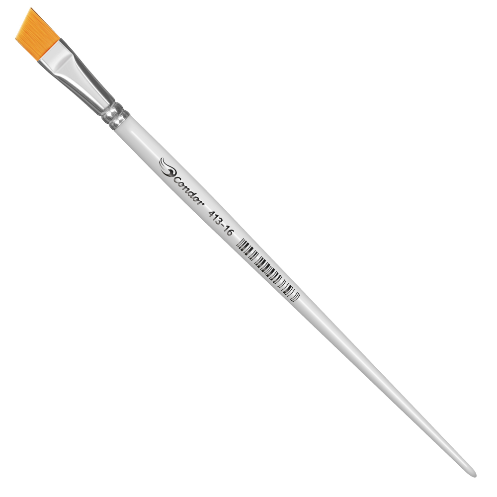 Pincel Condor 413 Chanfrado Sintético Cabo Longo