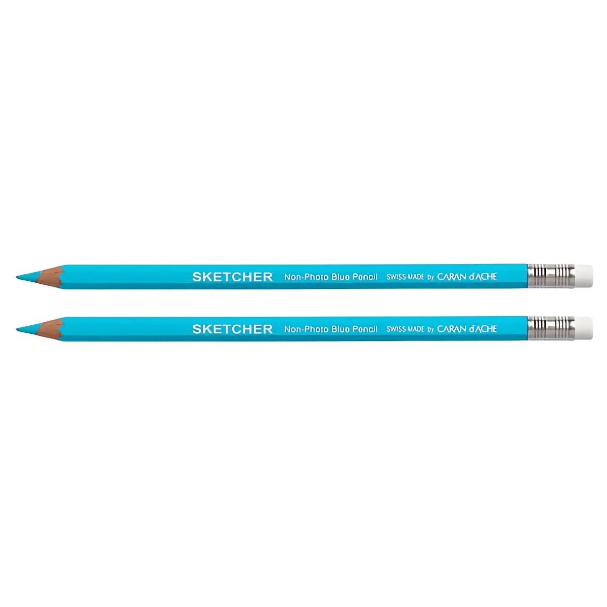 Estojo Lápis de Cor Caran D'ache Azul Sketcher Non-photo com 2 Unidades