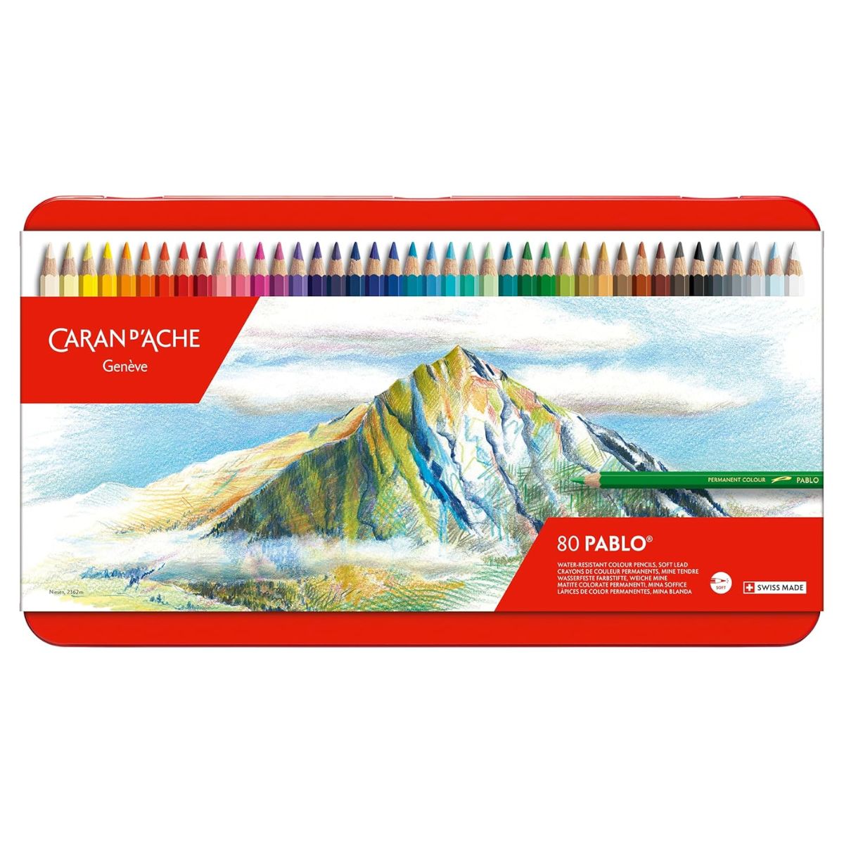 Estojo Lápis de Cor Caran D'ache Pablo com 80 Cores