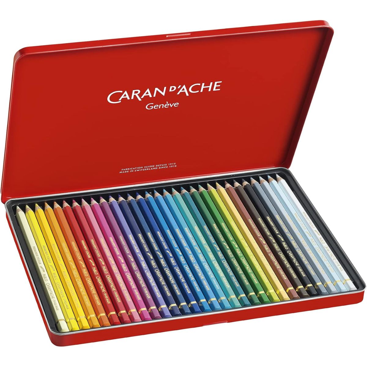 Estojo Lápis de Cor Caran D'ache Pablo com 30 Cores