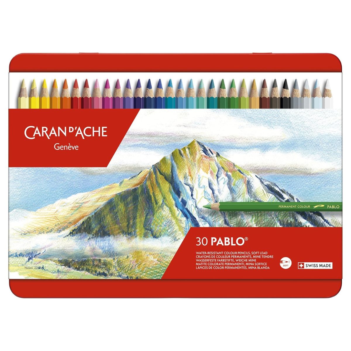 Estojo Lápis de Cor Caran D'ache Pablo com 30 Cores
