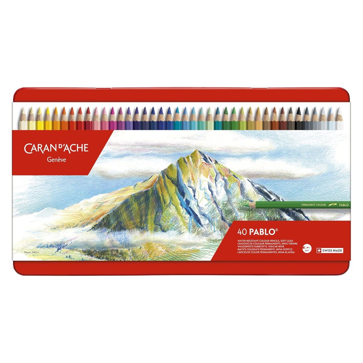 Estojo Lápis de Cor Caran D'ache Pablo com 40 Cores
