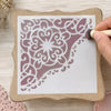 Stencil - Cantoneira Iv 10x10cm para Pintura Decorativa e Artesanato St-x-193 - Litoarte