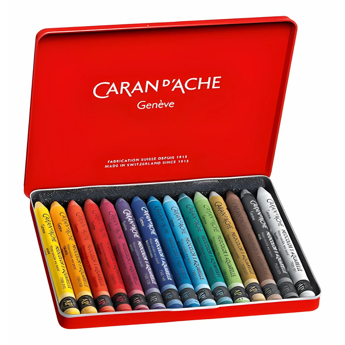 Estojo Giz Pastel Oleoso Caran D'ache Neocolor Ii Aquarelável com 15 Cores