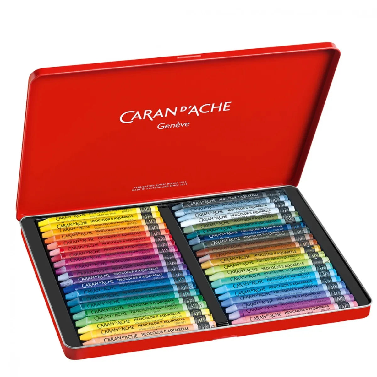 Estojo Giz Pastel Oleoso Caran D'ache Neocolor Ii Aquarelável com 40 Cores