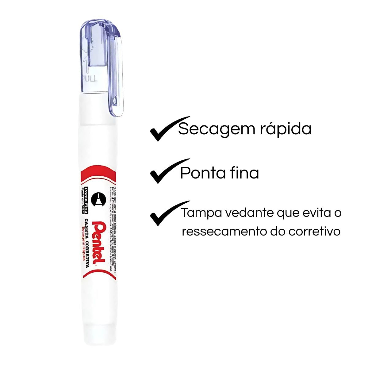 Caneta Corretiva Pentel Ponta Fina 4,2ml