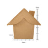 Casa Mini Trufa com Chaminé Mdf Cru 6x6x6cm
