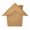 Casa Mini Trufa com Chaminé Mdf Cru 6x6x6cm