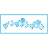 Stencil Pequeno Rosas Ii 7x17cm para Pintura Decorativa e Artesanato Stp-0059 - Litoarte