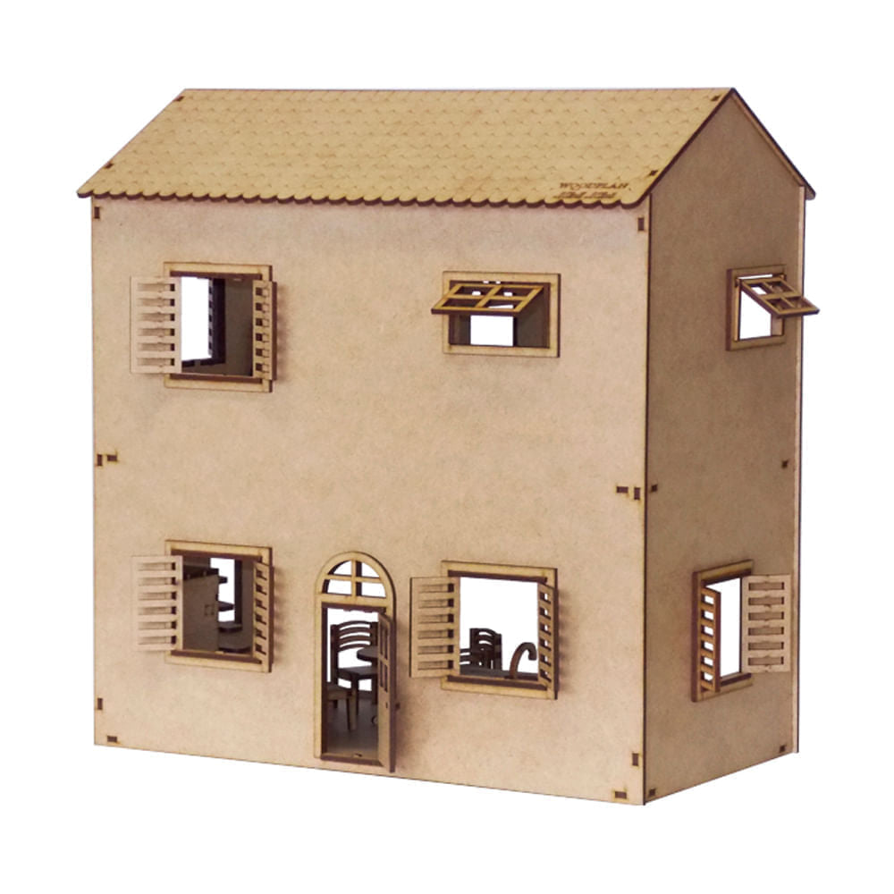 Kit Miniaturas Mdf Cru Casinha Mini Mini W4007 - Woodplan