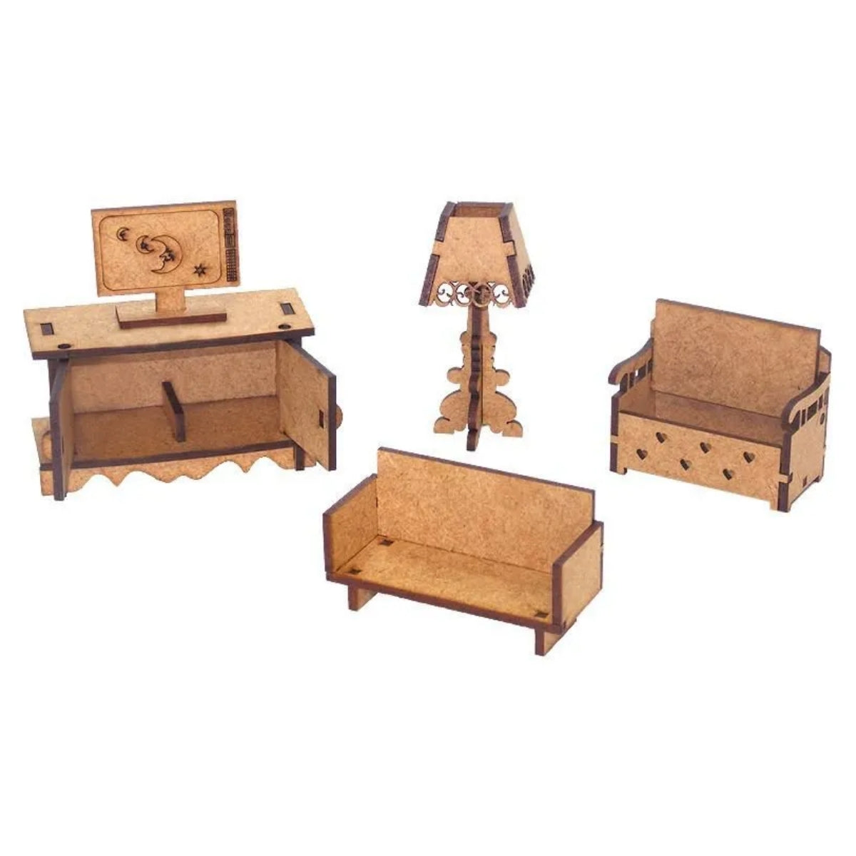 Kit Miniaturas Mdf Cru Sala K2007 - Woodplan