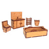 Kit Miniaturas Mdf Cru Banheiro K2005 - Woodplan