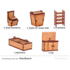 Kit Miniaturas Mdf Cru Banheiro K2005 - Woodplan