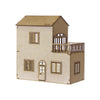 Casinha Mdf Cru Mini Mini com Sacada W4004 - Woodplan