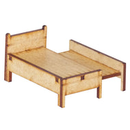 Miniatura Mdf Cru Cama de Solteiro/bicama 4x4x7,5cm M1041 - Woodplan