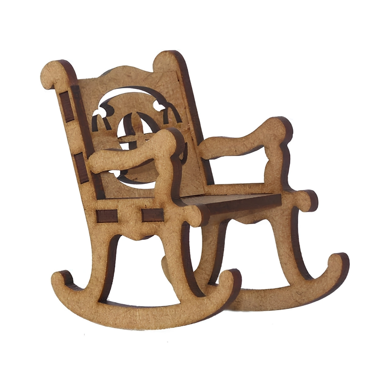 Miniatura Mdf Cru Cadeira de Balanço M1037 - Woodplan