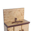 Miniatura Mdf Cru Pia do Banheiro M1007 - Woodplan