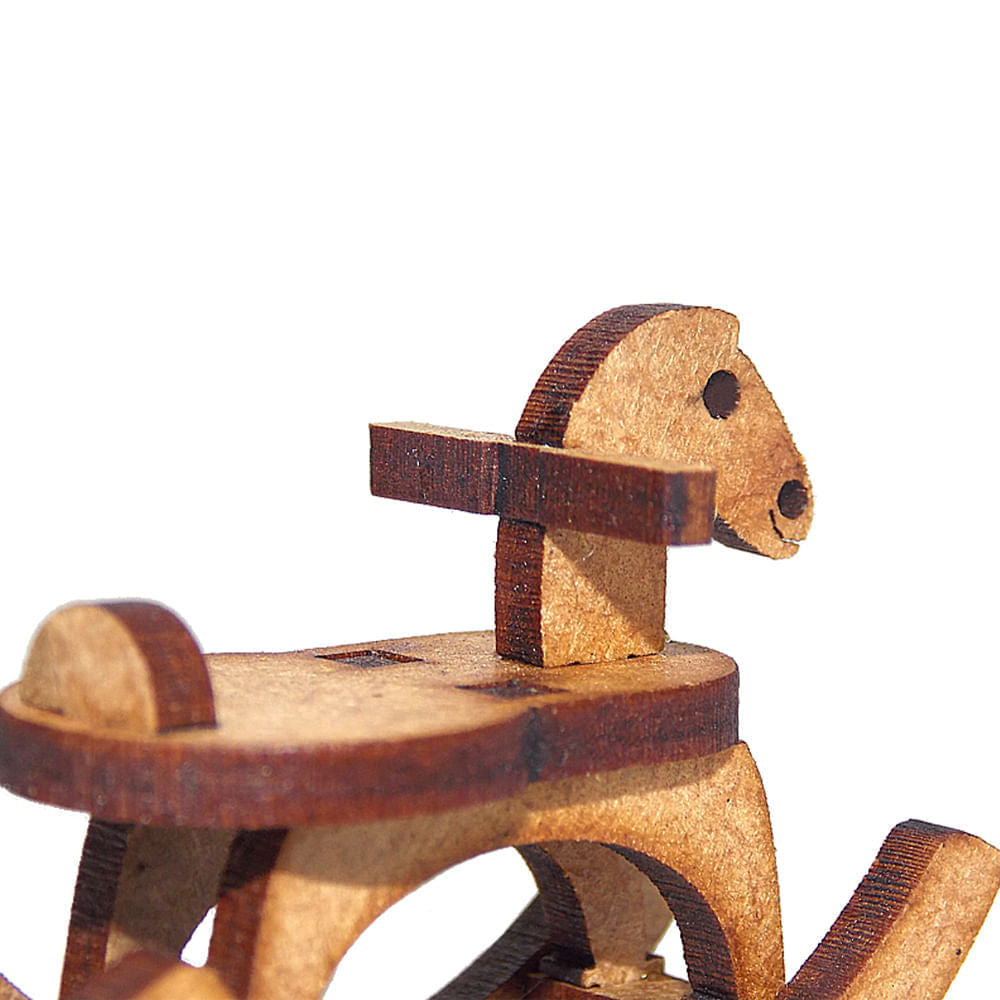 Miniatura Mdf Cru Cavalinho/cavalo de Balanço M1023 - Woodplan