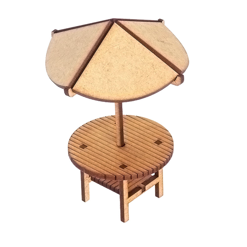 Miniatura Mdf Cru Mesa Guarda Sol 11x7,7x7,7cm M1004 - Woodplan