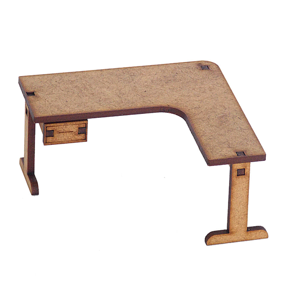 Miniatura Mdf Cru Mesa de Escritório M1021 - Woodplan