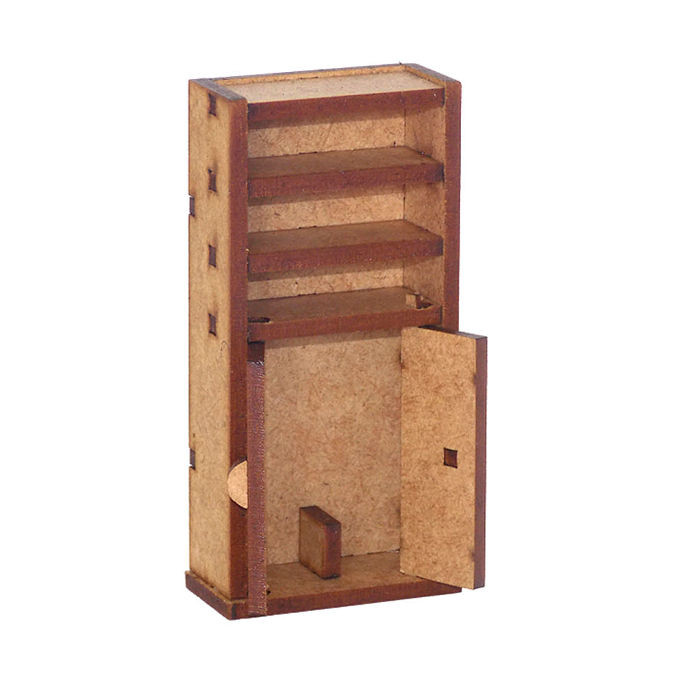 Miniatura Mdf Cru Armário de Escritório 9x4,2x2cm M1019 - Woodplan