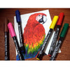 Marcador Pincel Artístico 6 Cores Koi Coloring Brush - Xbr-24 - Sakura