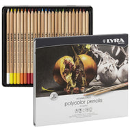 Estojo Lata Lápis de Cor Lyra Rembrandt Polycolor 24 Cores