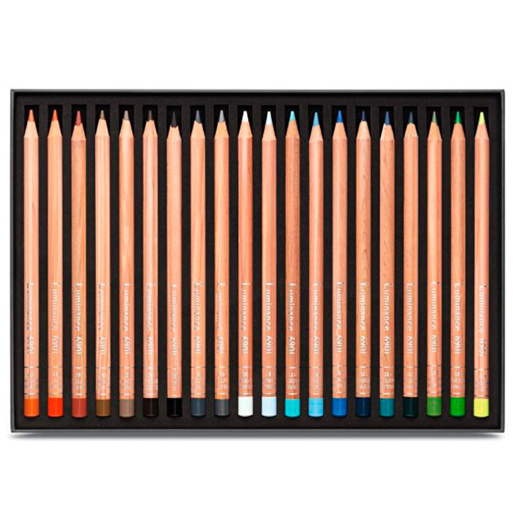 Estojo Lápis de Cor Caran D'ache Luminance com 40 Cores