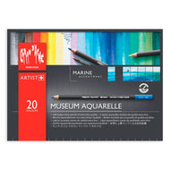Estojo Lápis de Cor Caran D'ache Museum Aquarelável com 20 Cores Marine