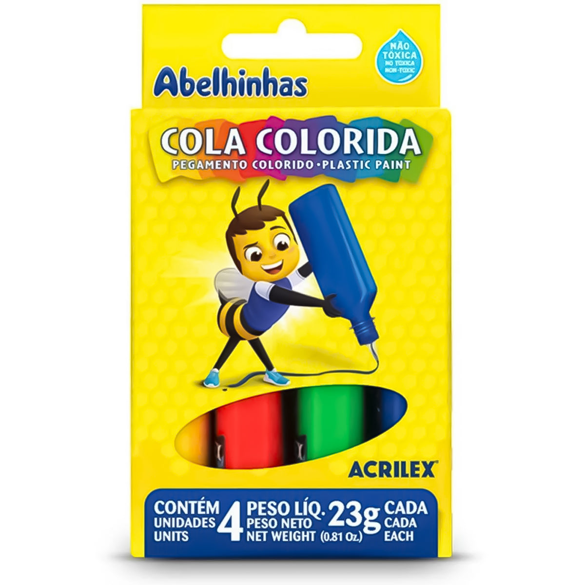Estojo Cola Colorida Acrilex 23gr