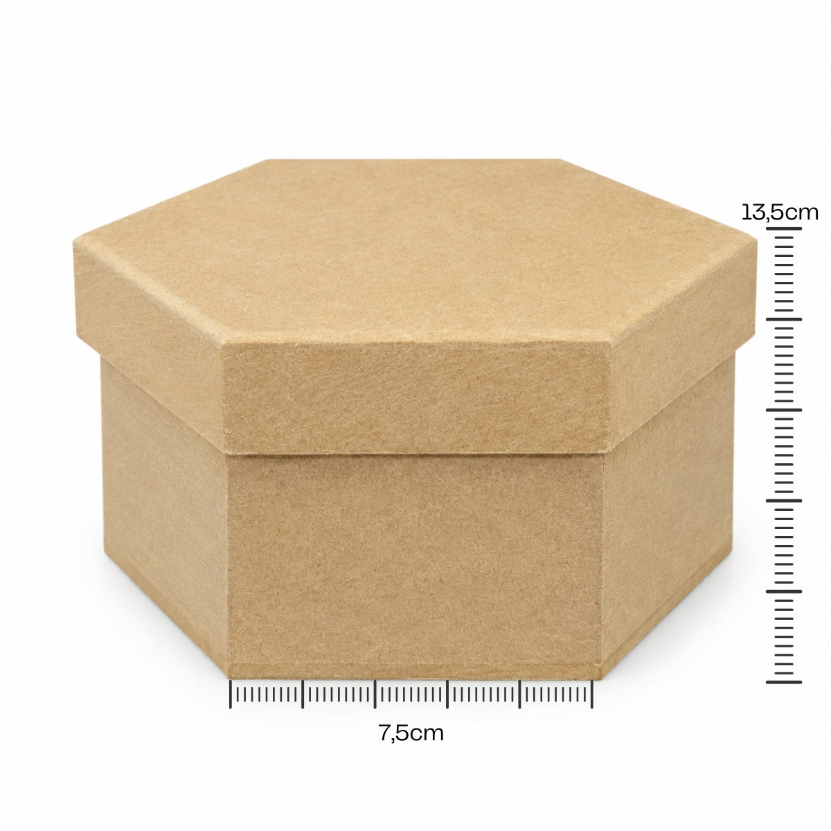 Caixa Tampa Sapato Sextavada Mdf Cru 13,5x13,5cm