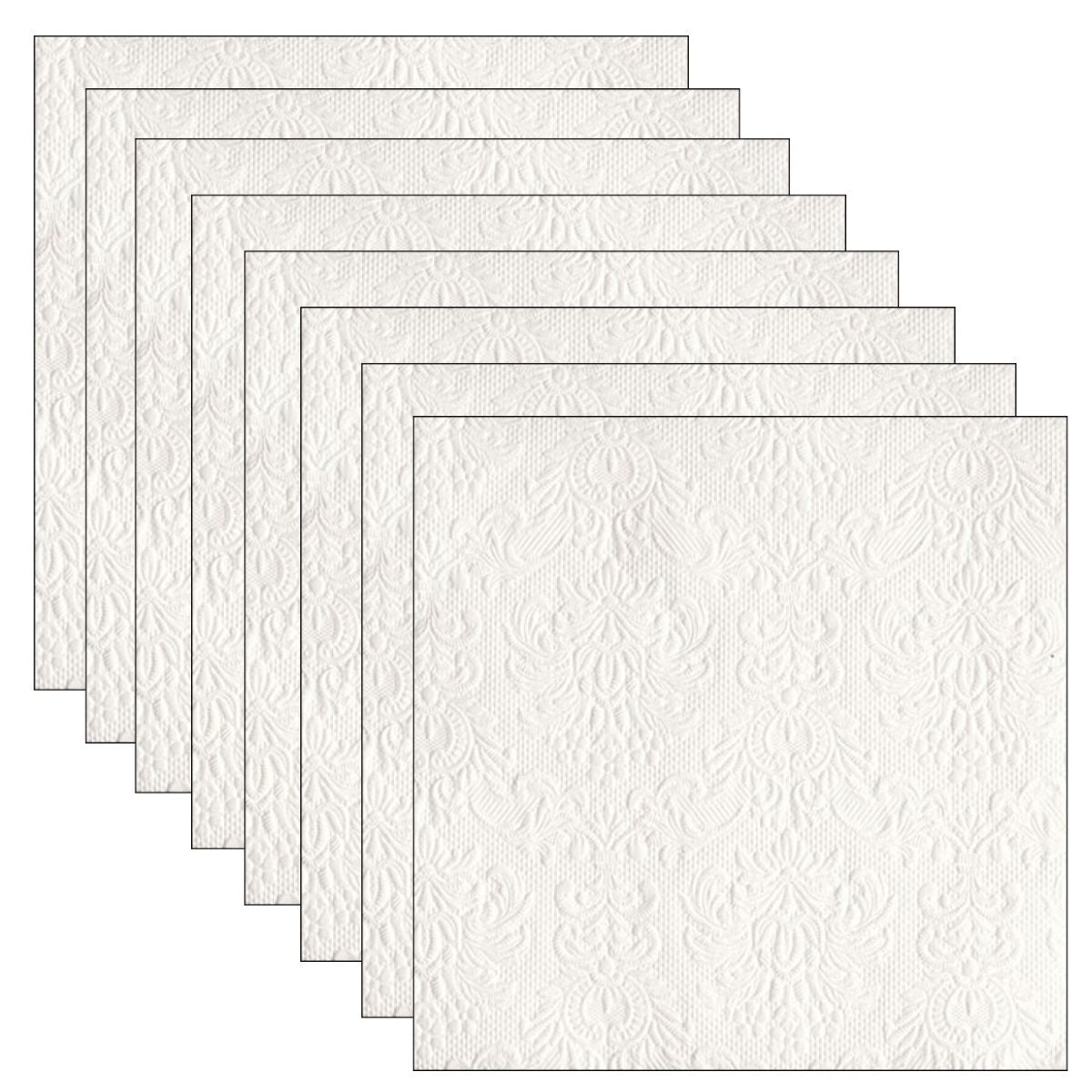 Guardanapo para Decoupage Ambiente 33x33cm com 20 Unidades - Elegância Branco