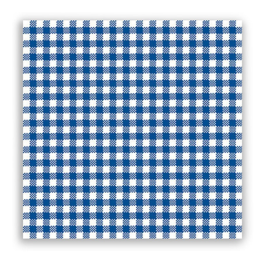 Guardanapo para Decoupage Ambiente 33x33cm com 20 Unidades - Xadrez Azul