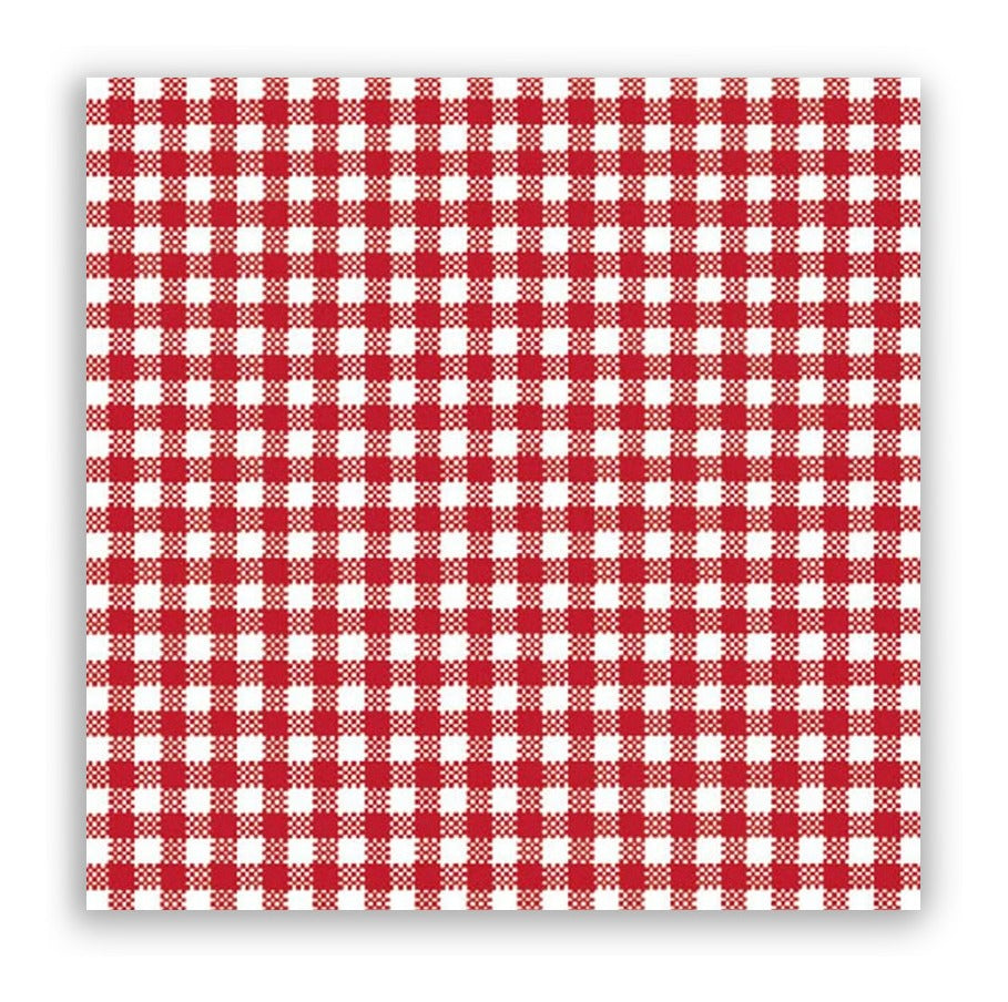 Guardanapo para Decoupage Ambiente 33x33cm com 20 Unidades - Xadrez Vermelho