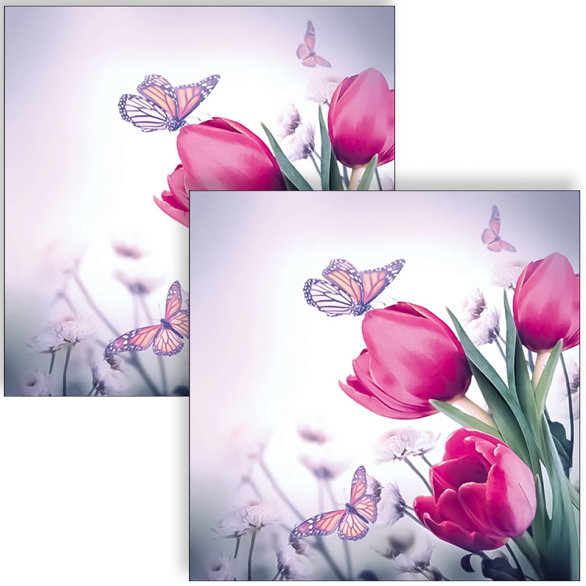 Guardanapo para Decoupage Ambiente 33x33cm com 2 Unidades - Tulipas