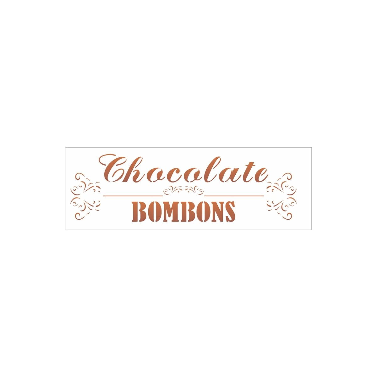 Stencil Opa 10x30cm - Palavras Chocolate - 1865