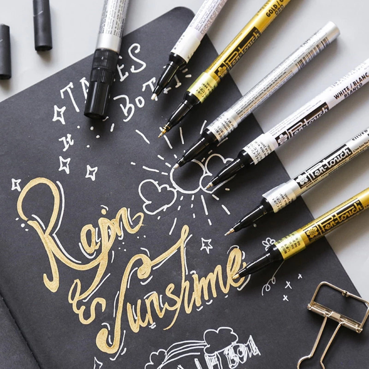 Marcador Artístico Pen-touch Calligrapher Prata 5,0mm Sakura