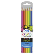 Estojo Lápis de Cor Criatic 6 Cores Neon - Cis