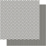 Papel para Scrapbook Dupla Face Chevron e Listras 30,5x30,5cm para Scrapbook e Papelaria Criativa Sd-0301 - Litoarte