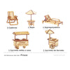 Kit Miniaturas Mdf Cru Praia K2009 - Woodplan