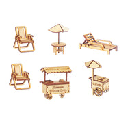 Kit Miniaturas Mdf Cru Praia K2009 - Woodplan