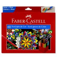 Estojo Lápis de Cor Ecolápis 60 Cores - Faber-castell 120160g