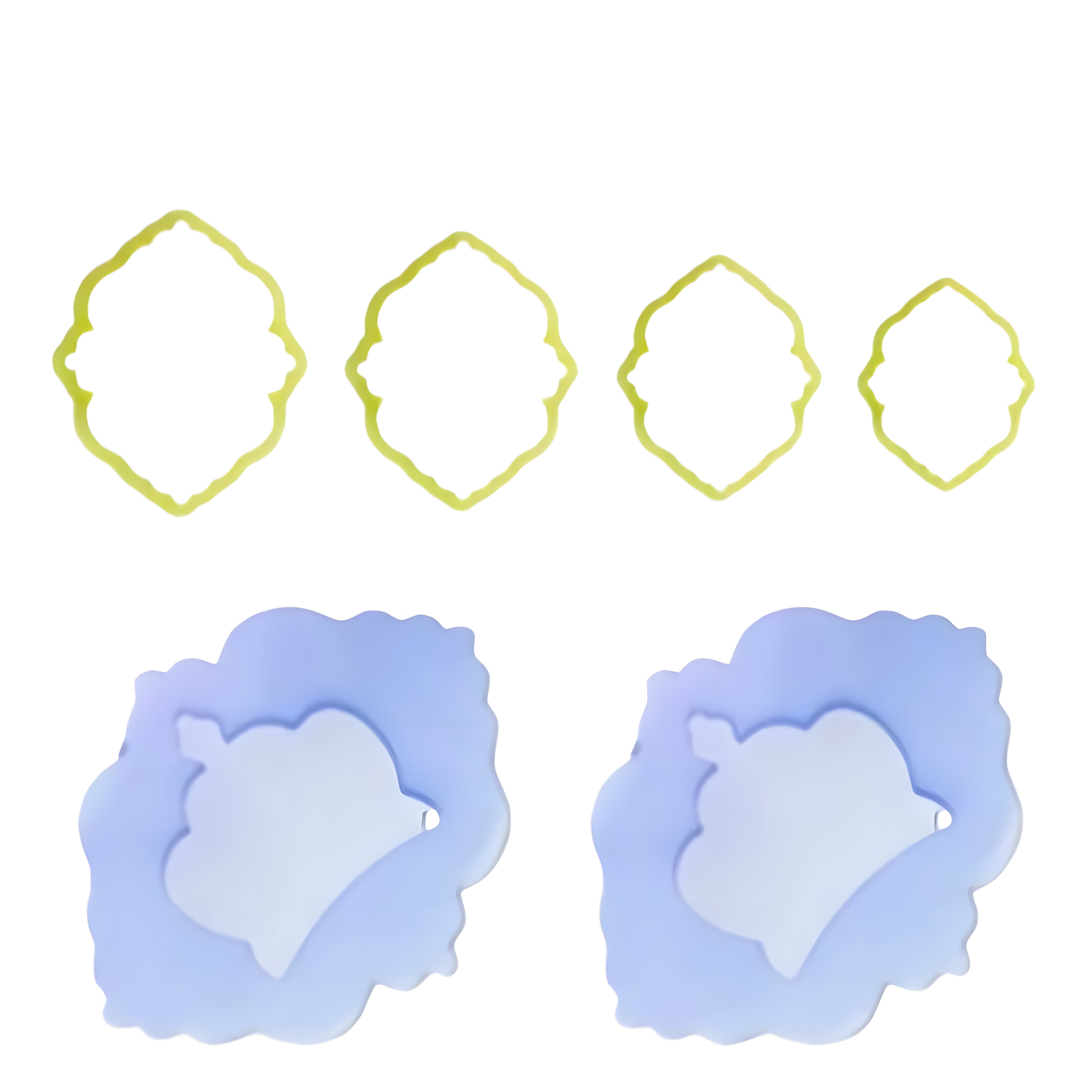 Kit Cortador Moldura 2 para Massas com 4 Peças - Bluestar