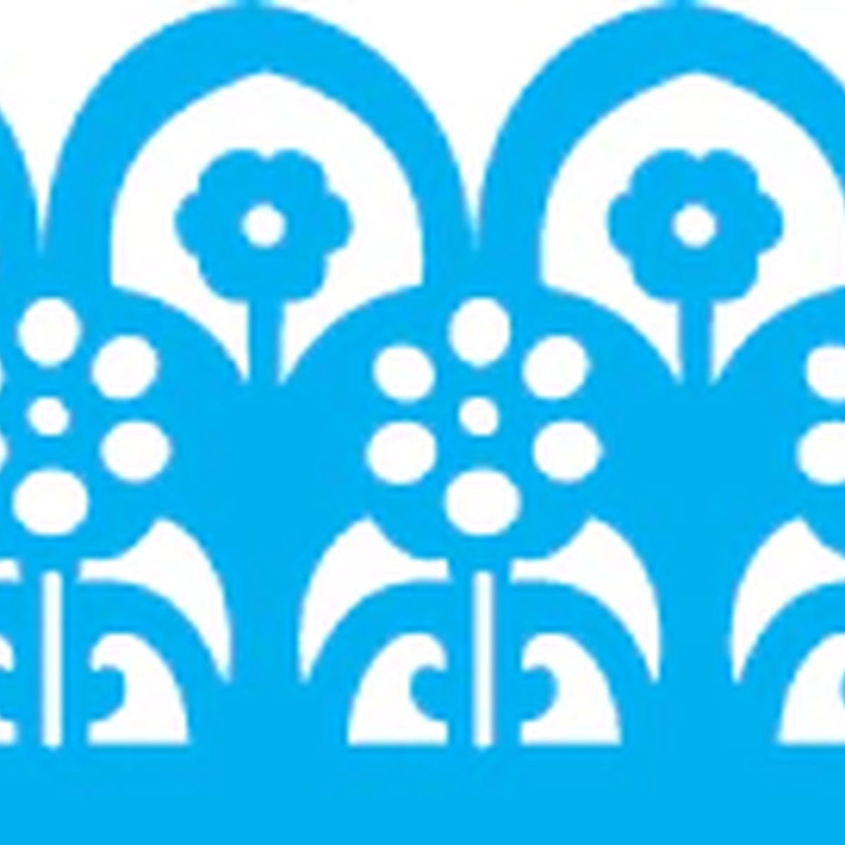 Stencil Flor e Arco 4x30cm para Pintura Decorativa e Artesanato 1924 - Opa