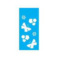 Stencil Opa 07x15cm - Borboleta e Flores - 1948