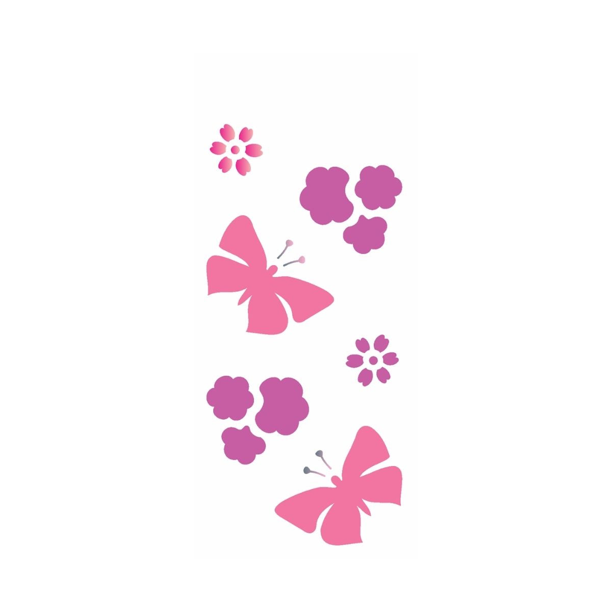 Stencil Opa 07x15cm - Borboleta e Flores - 1948