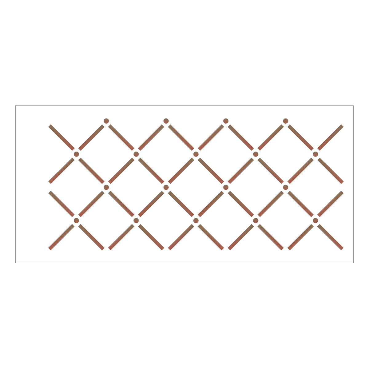 Stencil Estampa Cerca 7x15cm para Pintura Decorativa e Artesanato 1949 - Opa