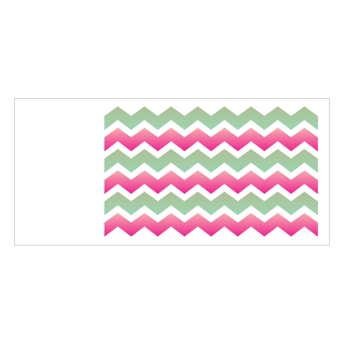 Stencil Estampa Chevron 7x15cm para Pintura Decorativa e Artesanato 1951 - Opa